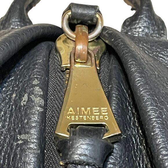 Aimee Kestenberg Tamitha Backpack Black Soft Pebbled Leather Adj Shoulder Strap. - Picture 4 of 15